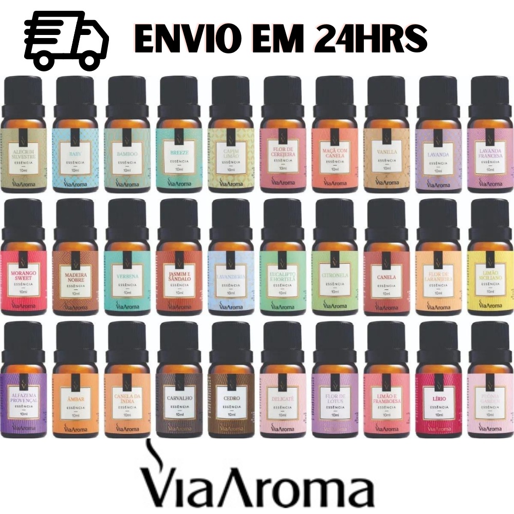 Essencia Via Aroma Para Aromatizador Difusor Eletrico 10ml Varios