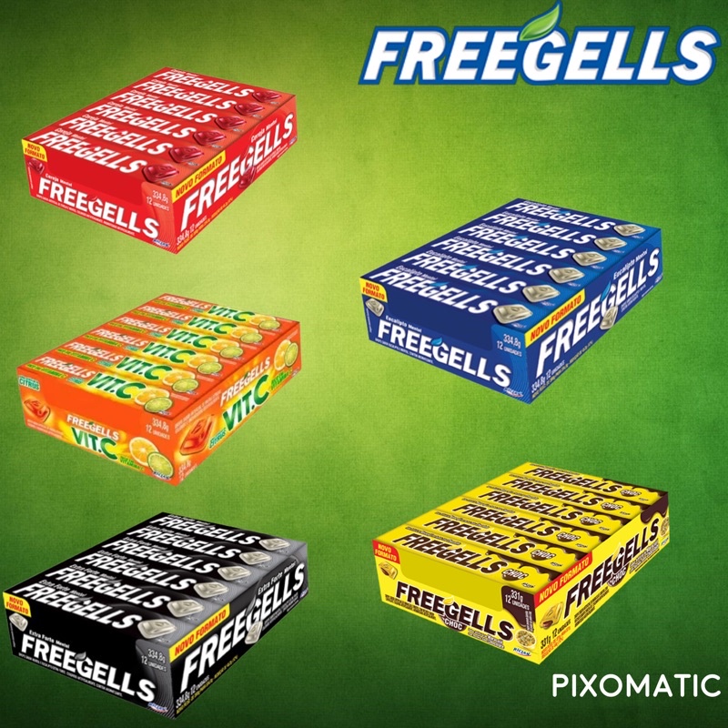 Bala Drops Freegells Display C Unidades Escolha Sabores Shopee