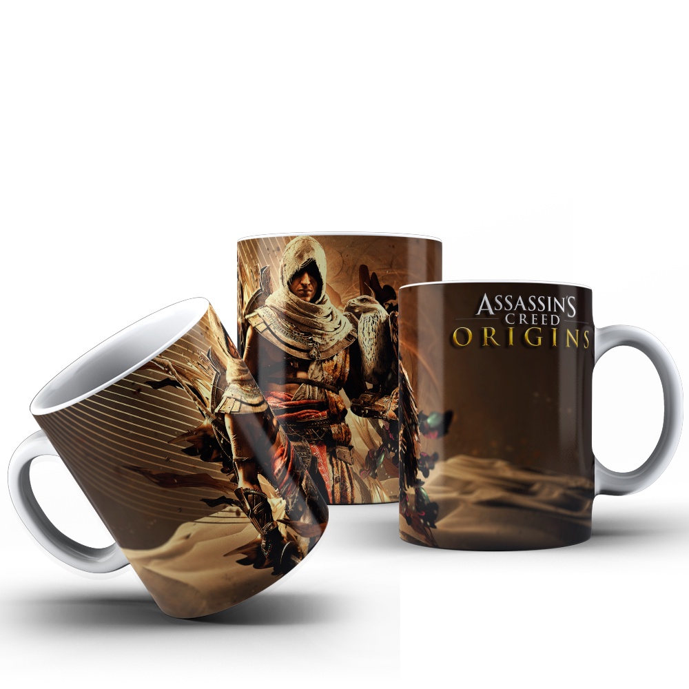 Caneca Assassins Creed Origins Diversos Modelos De Porcelana Ml