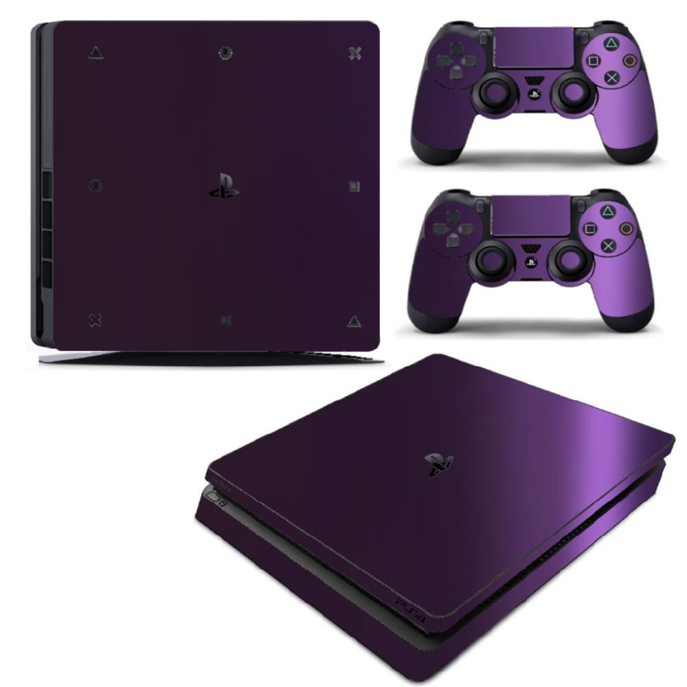 Skin Ps Slim Playstation Adesivo Pelicula Protetora Brilho Cor Roxo