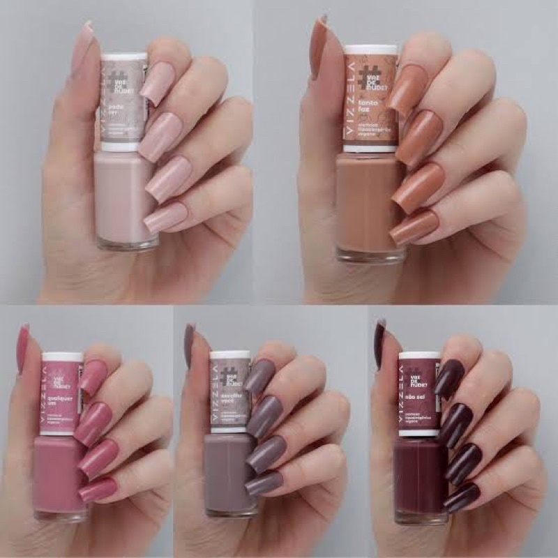 Esmaltes Vizzela Linha Vai De Nude Shopee Brasil