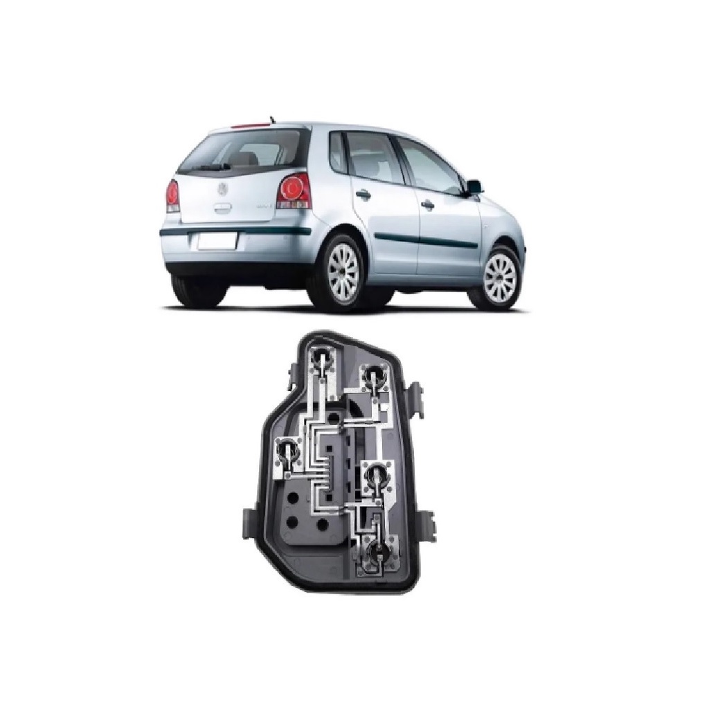 CIRCUITO SOQUETE LANTERNA TRASEIRA L E VW POLO HATCH 02 06 Shopee Brasil