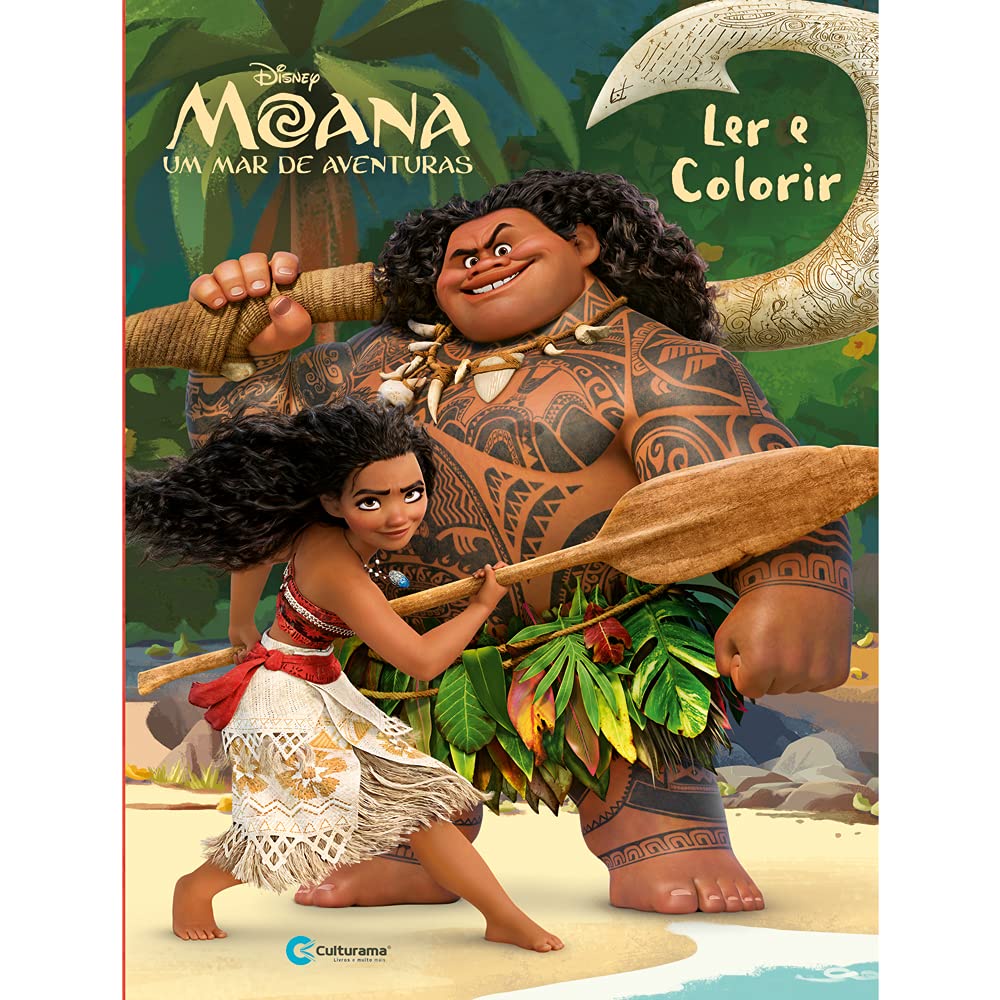 Livro Para Ler E Colorir Moana Um Mar De Aventura Culturama Shopee Brasil