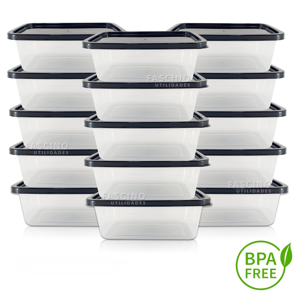 Kit Potes Ml Bpa Free Organizador De Alimentos Mantimentos