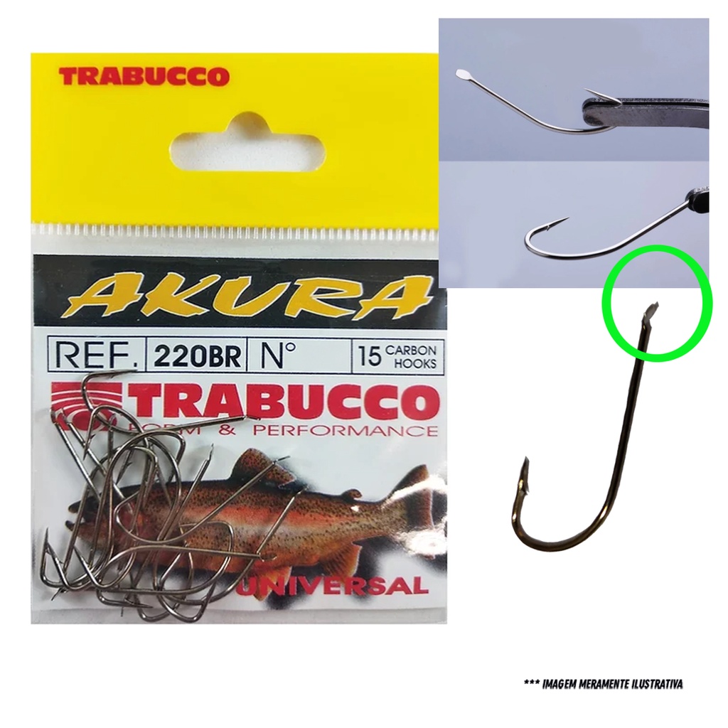 ANZOL AKURA 220BR CARBON HOOKS SEM FURO ANZOL DE PATA Shopee Brasil