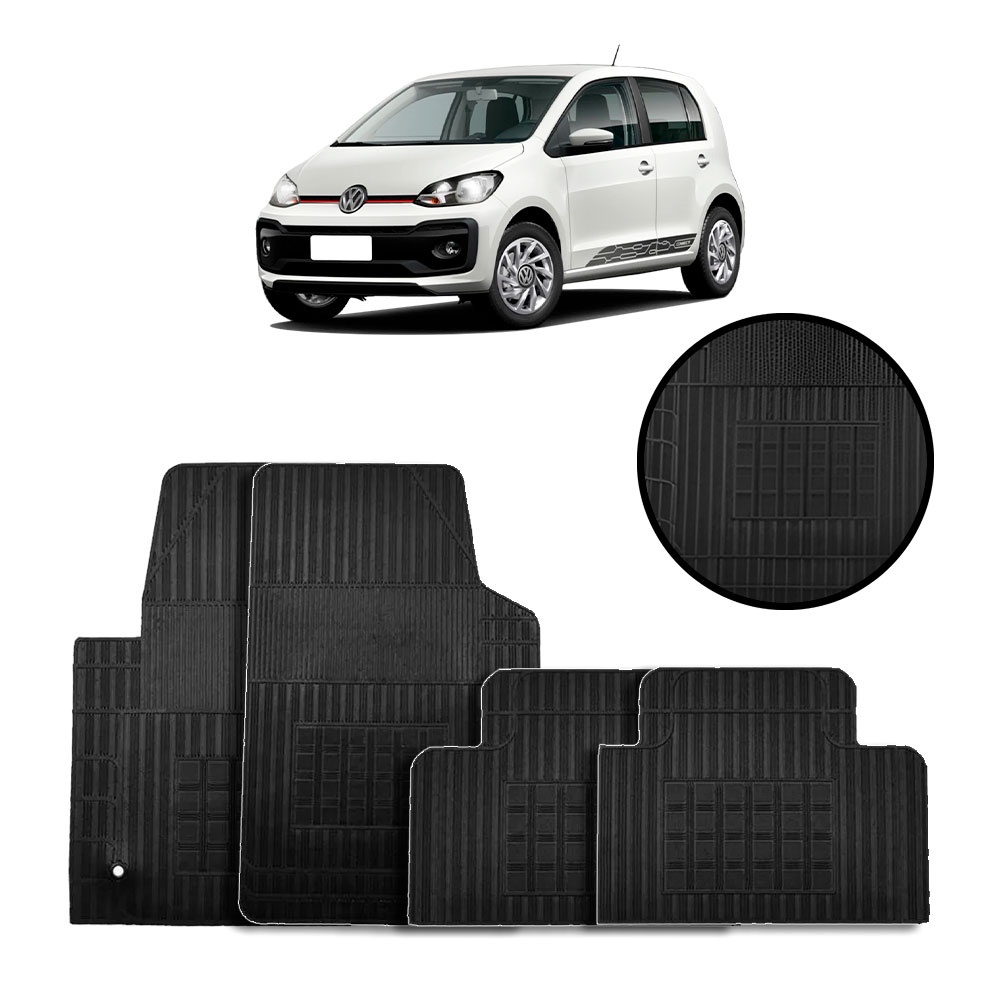 Jogo De Tapete De Borracha Preto Para Volkswagen Up A Pe As