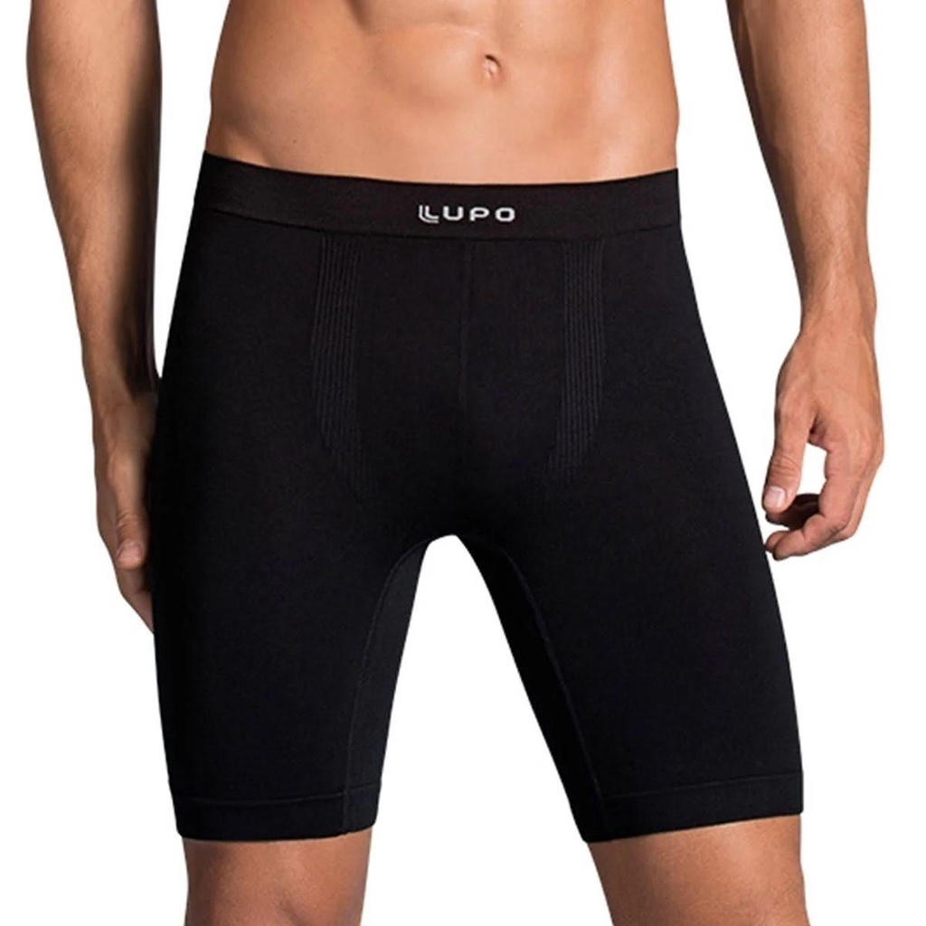 Cueca Lupo Masculina Boxer Long Leg Sem Costura Micromodal