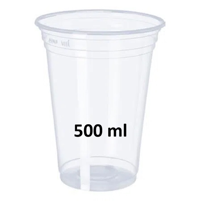 Copo Transparente 500ml PS Para Caldo De Cana Suco Refrigerante Bebida