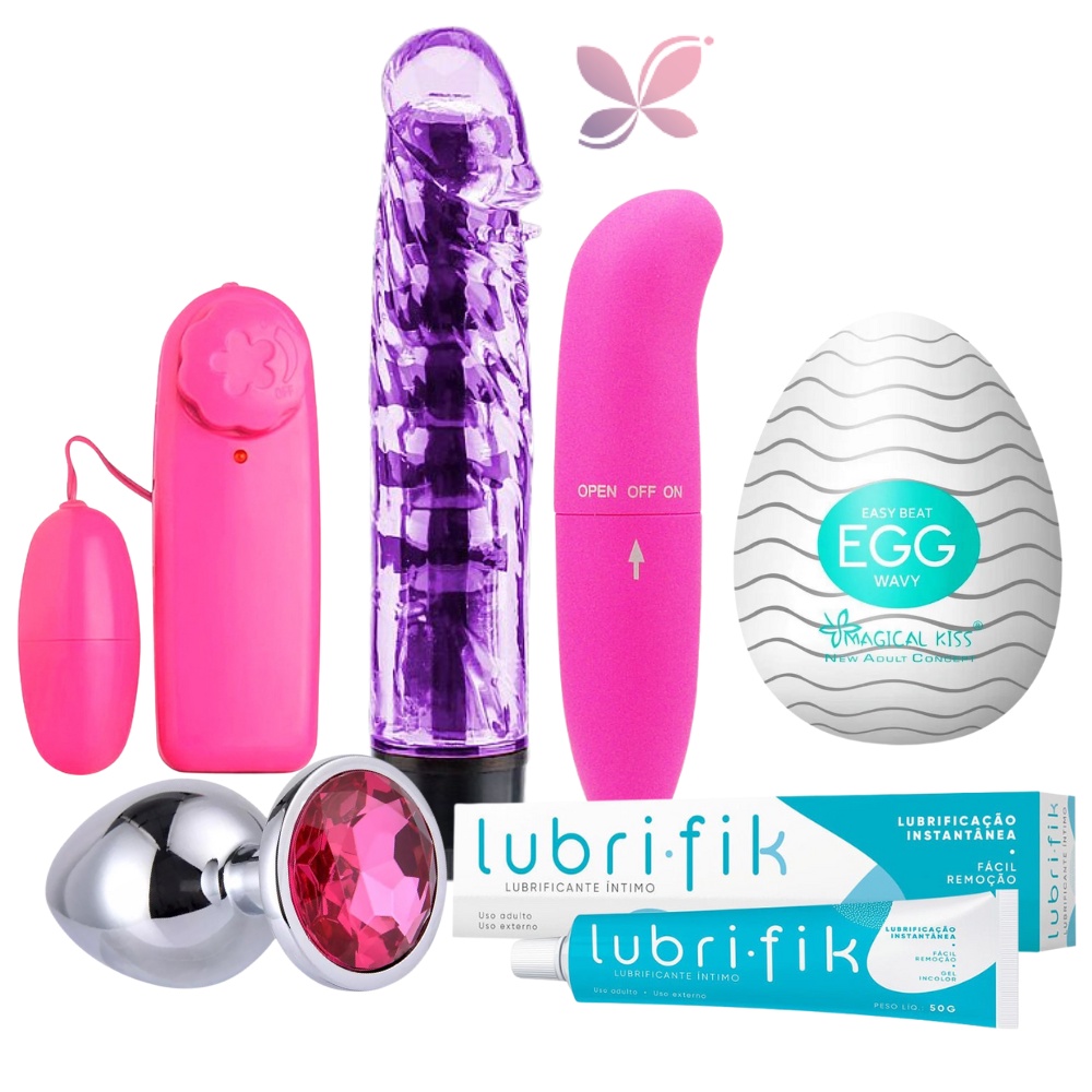 Kit Plug Anal Vibrador Ponto G Masturbador Masculino Egg Vibrador