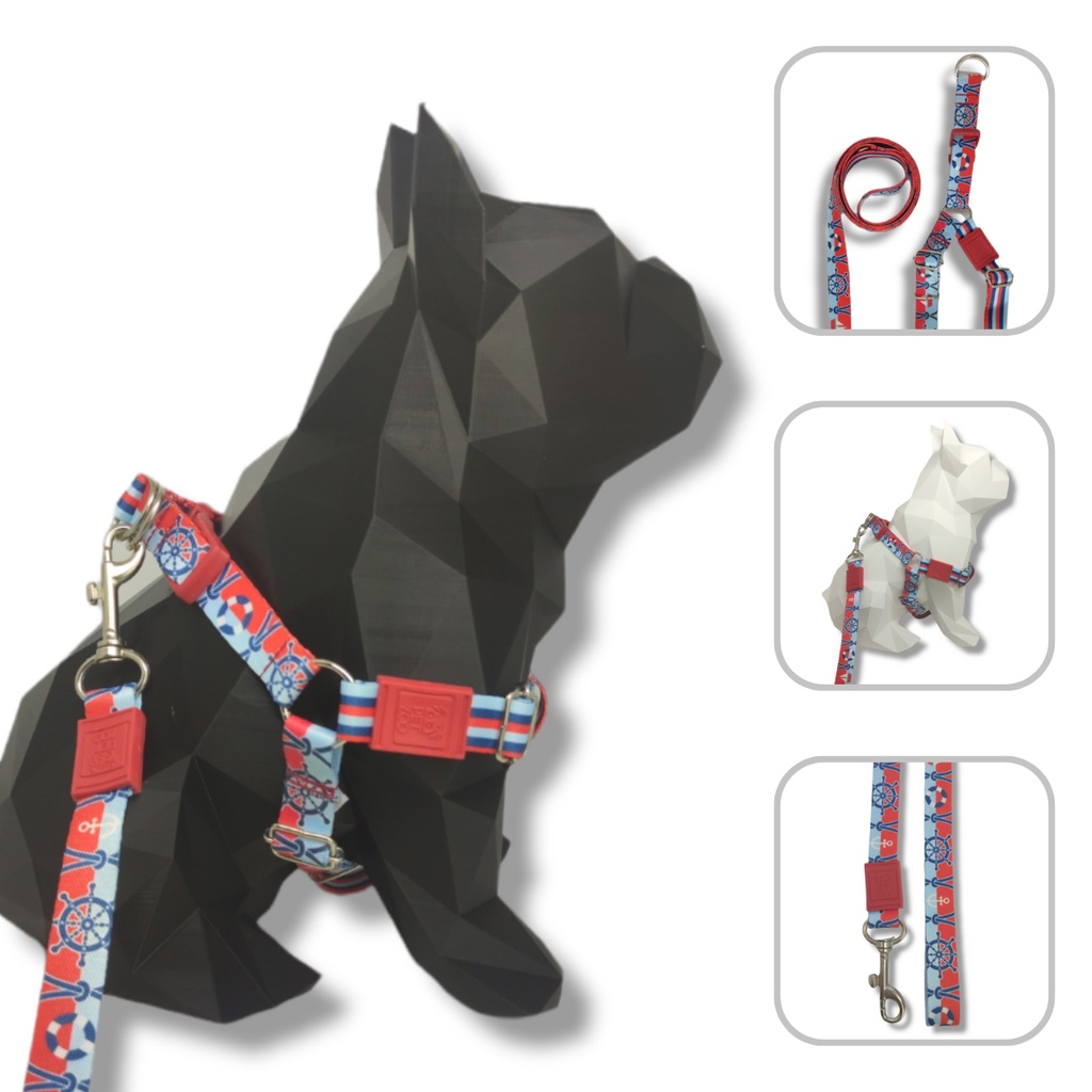 Conjunto Peitoral E Guia Para Cachorro Modelo Marinheiro Shopee Brasil