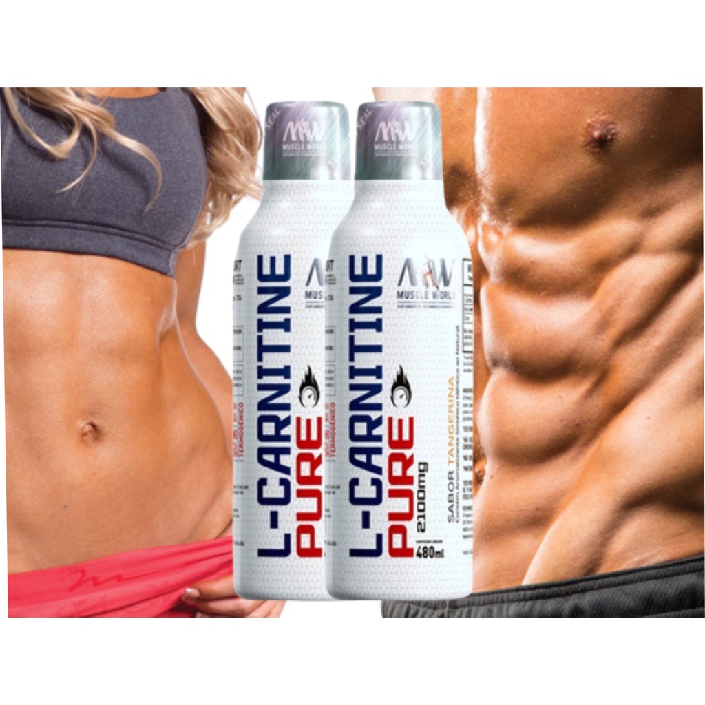 2x L Carnitina 480ml Muscle World Queimador De Gordura Shopee Brasil