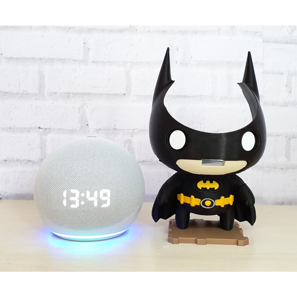 Suporte Alexa Echo Dot 4 ou Echo Dot 5 Batman e Sem Relógio