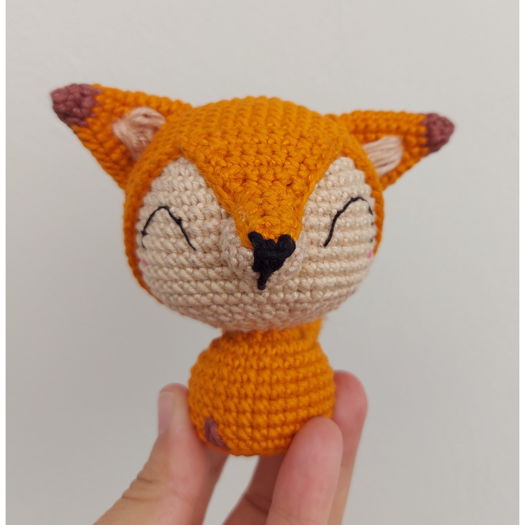 Chaveiro Raposinha Amigurumi Shopee Brasil