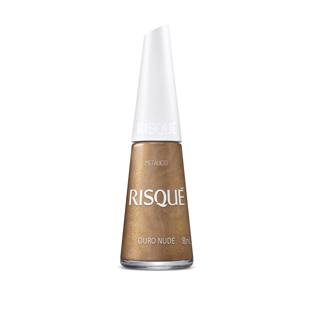 Esmalte Risqu Nude Met Lico Ouro Nude Ml Secagem Rapida Shopee Brasil