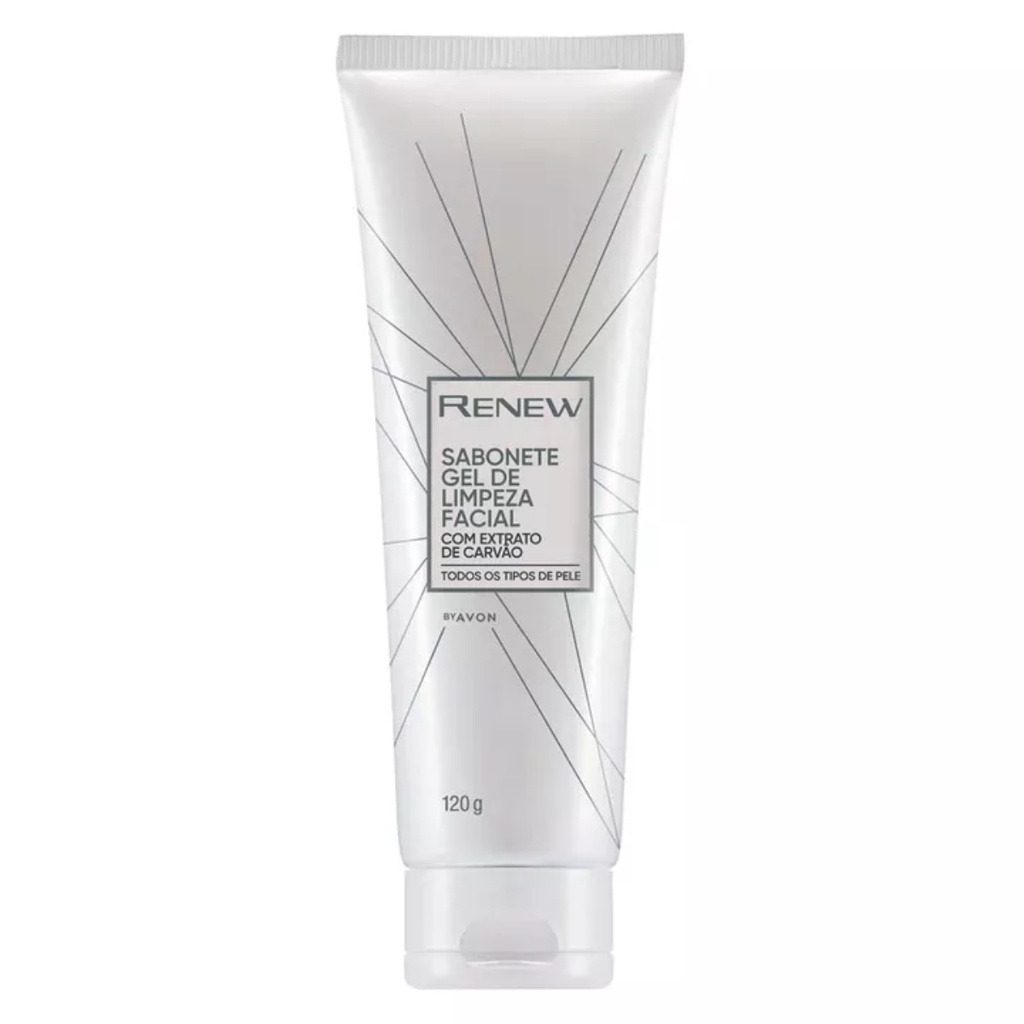 Sabonete extrato de carvão Renew Gel de Limpeza Facial Avon Grande