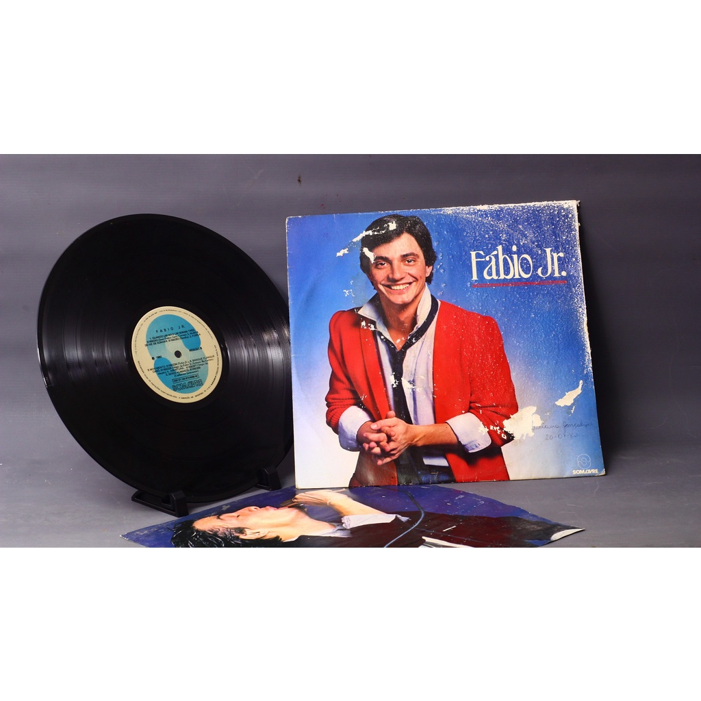 LP Fábio Jr Enrosca 1982 vinil encarte Shopee Brasil