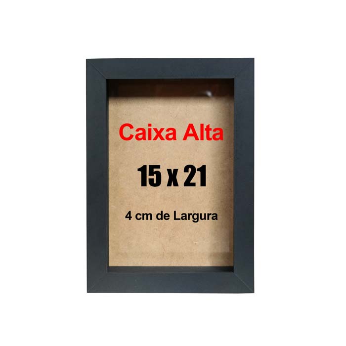 Quadro Decorativo Moldura Caixa Alta Preto 15x21cm Shopee Brasil