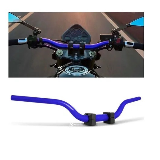 Guidão Esportivo Moto Naked Fat Bar Xre Lander Xt600 azul Shopee Brasil