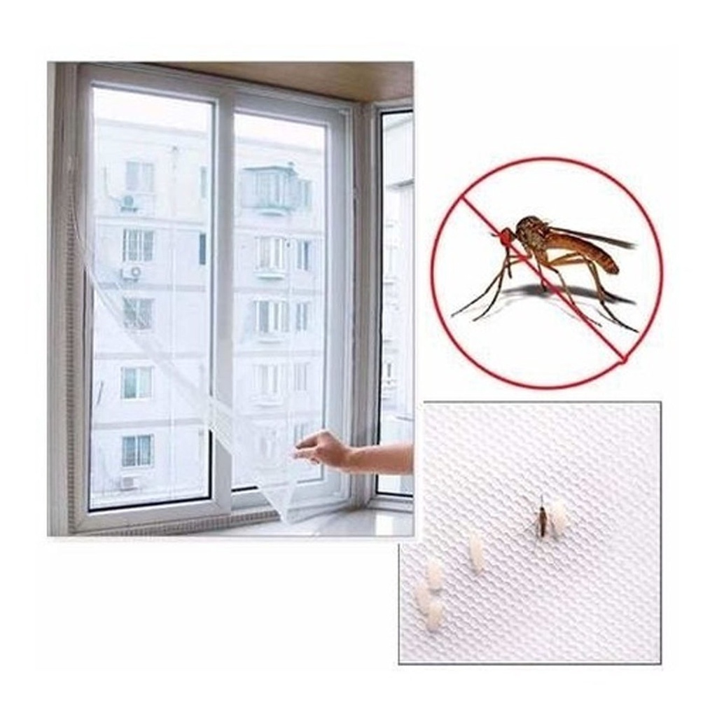 Mosquiteiro Tela Para Janela Velcro Contra Mosca Mosquito