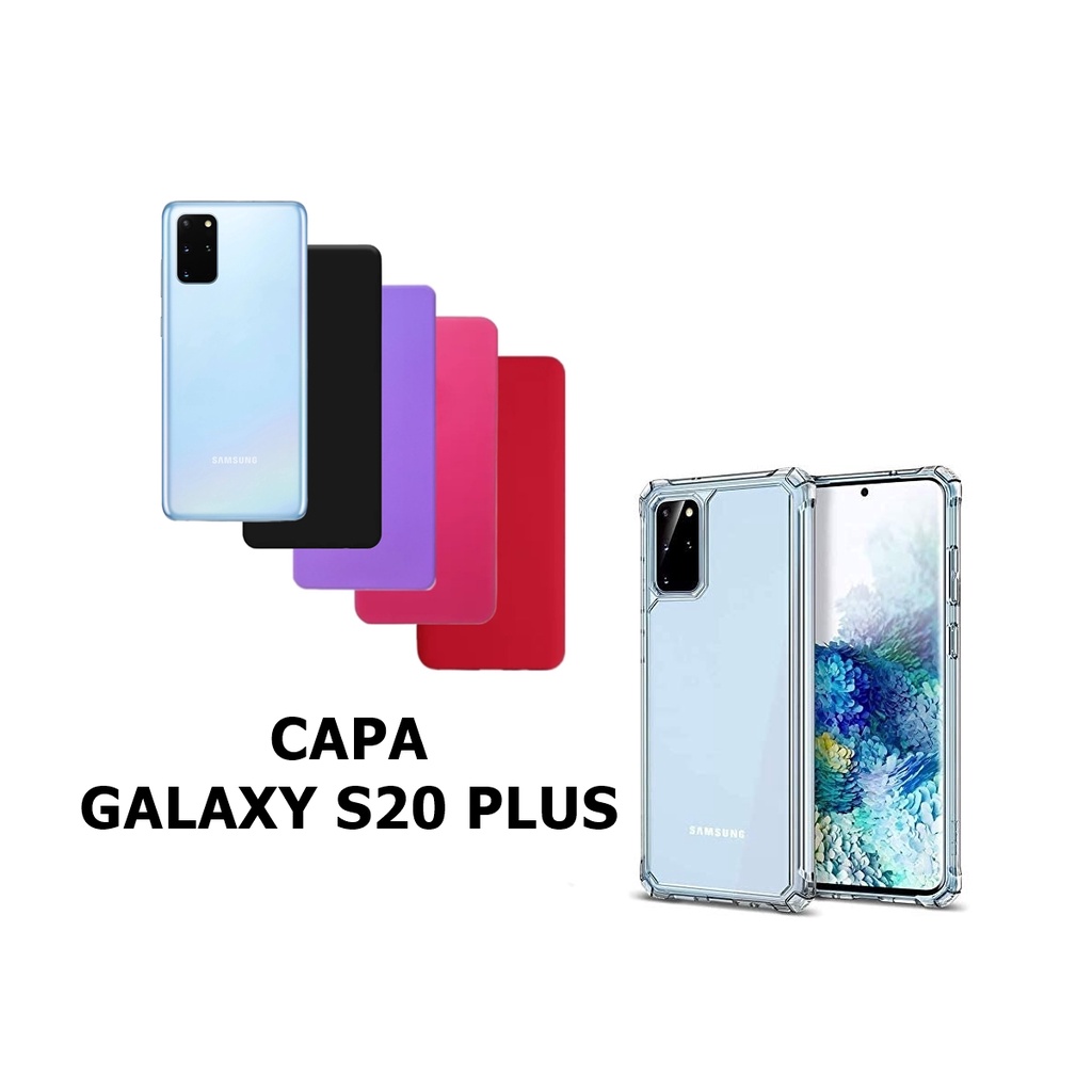 Capa De Silicone Aveludado Colorida E Transparente Compativel S Plus