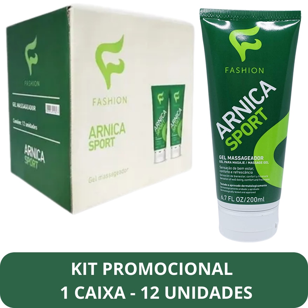 Gel Massageador Fashion Arnica Sport Bisnaga 200ml Kit Promocional 12