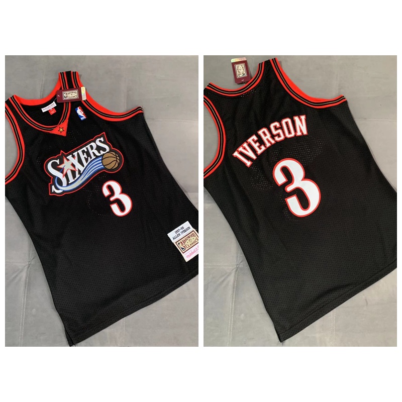 Homens Camisa Nba Phaladelphia Ers Allen Iverson Mitchell Ness