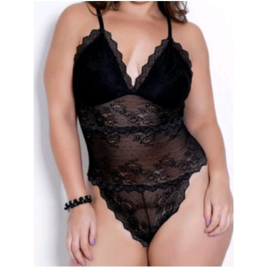 Lingerie Body Feminino Plus Size Rendado Roupa Feminina Shopee Brasil