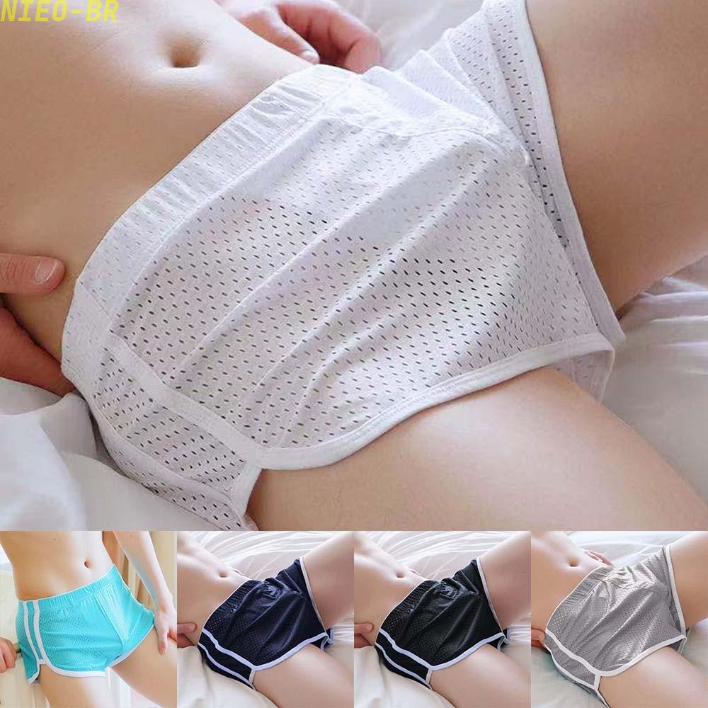 Cuecas Boxer Ice Silk Hollow Pouch Roupa Íntima Masculina Sexy Shopee