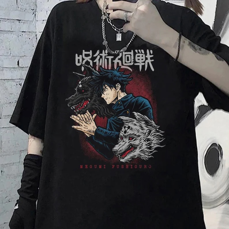 Camiseta Basica Camisa Megumi Toji Fushiguro Jujutsu Kaisen Anime