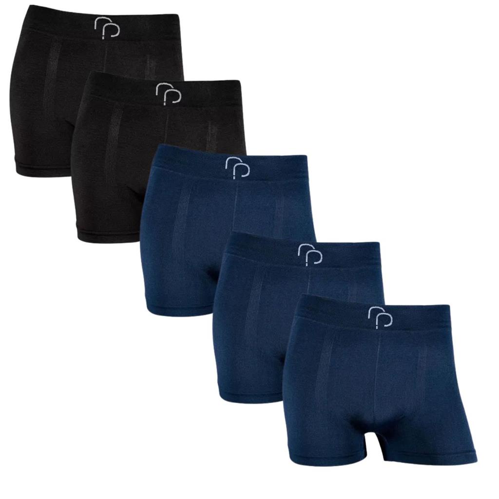 Kit 5 Cueca Boxer Masculino Microfibra Box Sem Costura Adulto Lisa