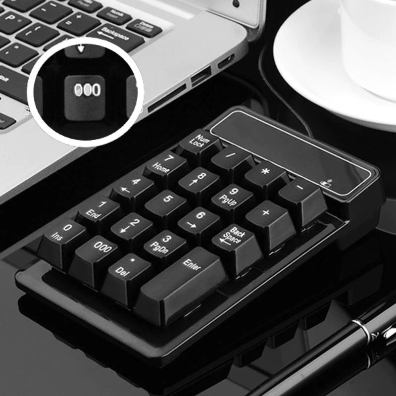 Mini Teclado Numerico Sem Fio Usb Portatil Para Mac Windows Linux