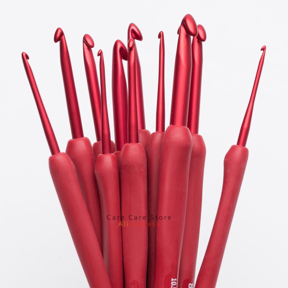 9pcs Conjunto De Agulhas De Crochê Tulipa Etimo Acessórios Tulip Red