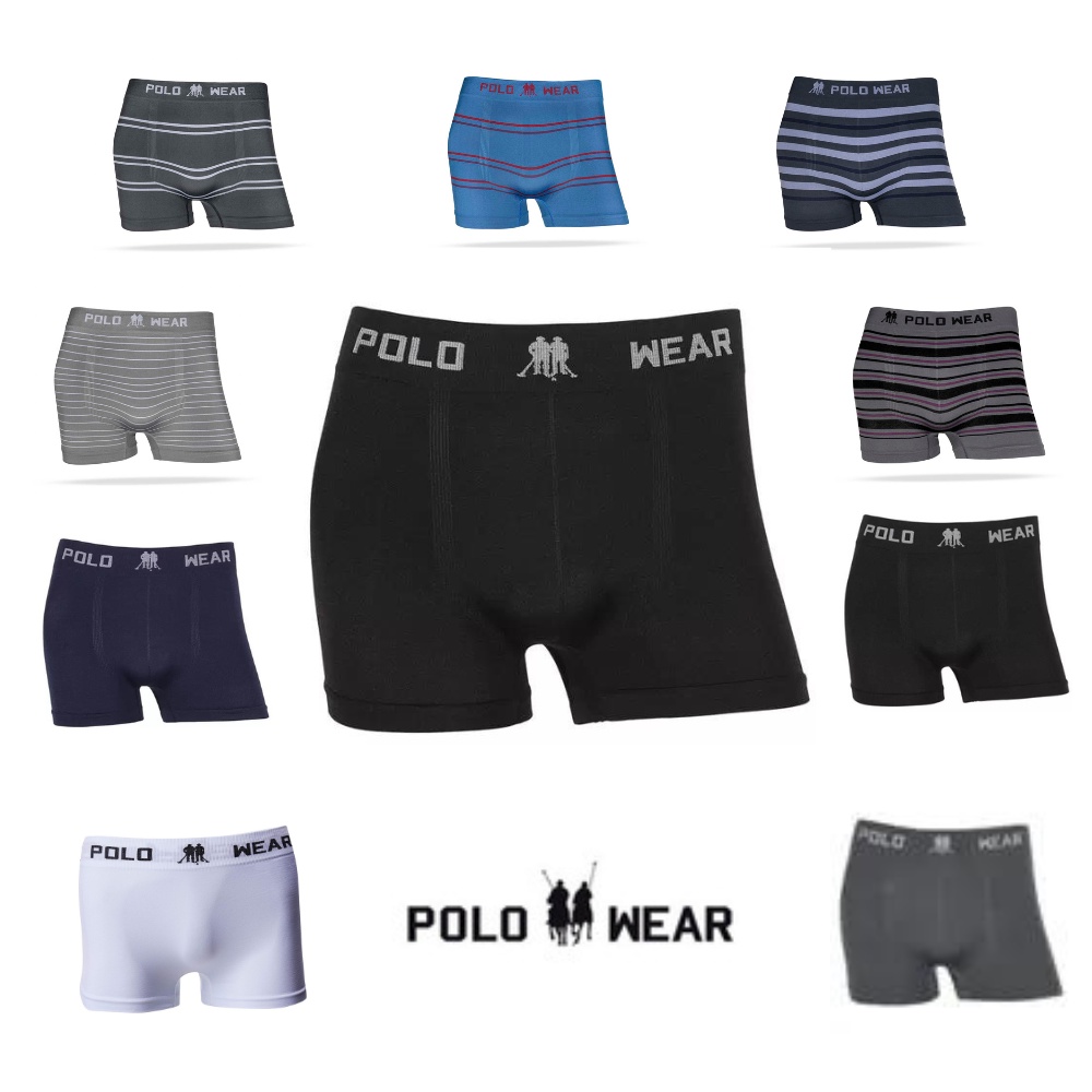 Cueca Boxer Microfibra Polo Wear Sem Costura Original Shopee Brasil