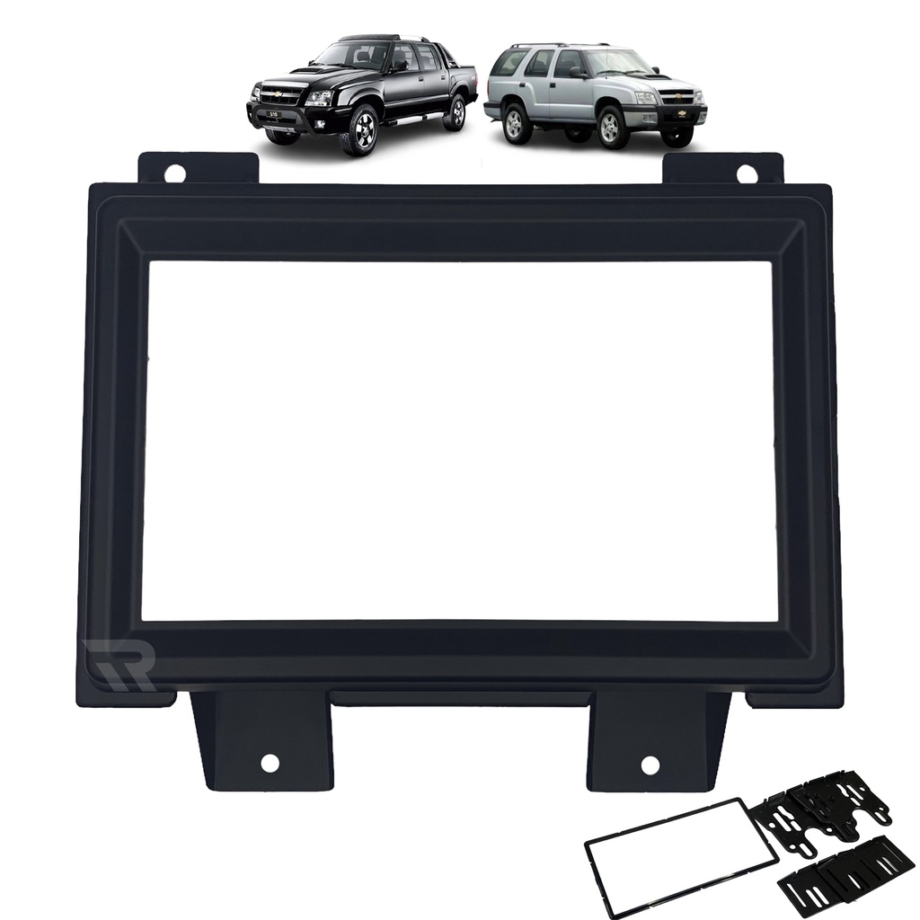 Moldura Painel Dvd Din Mp Central Multimidia Chevrolet S Blazer