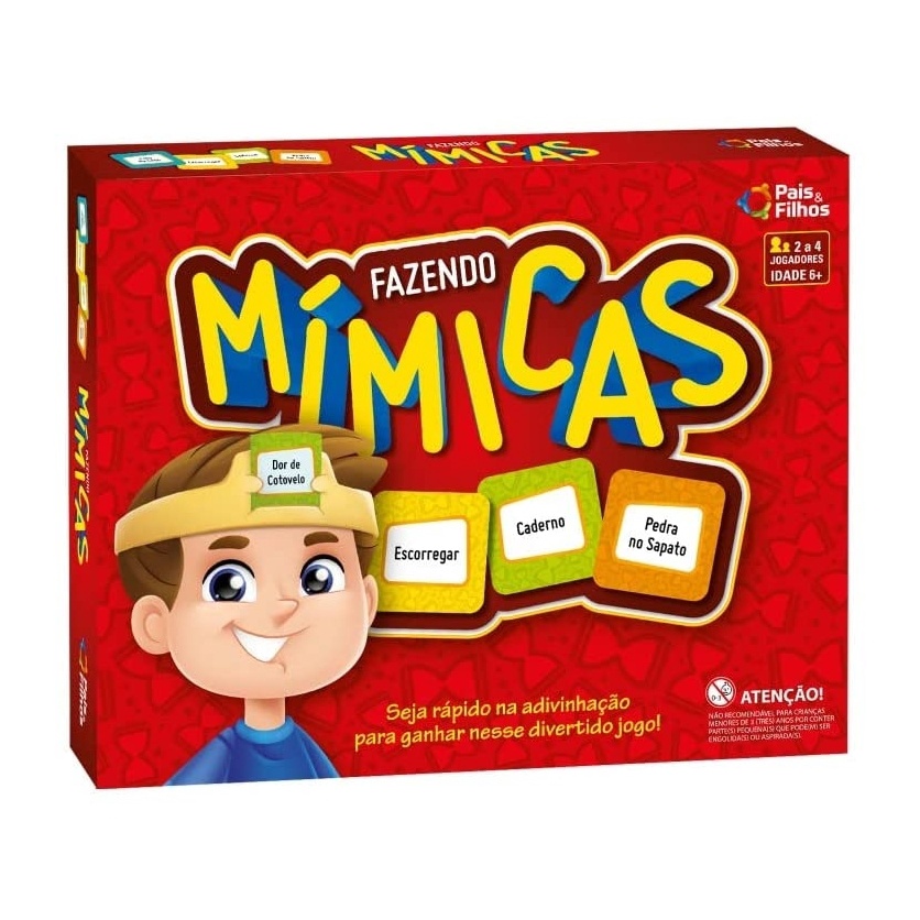 Jogo de Mimica Criança Brinquedo Cartas Adivinha Pais e Filhos Shopee