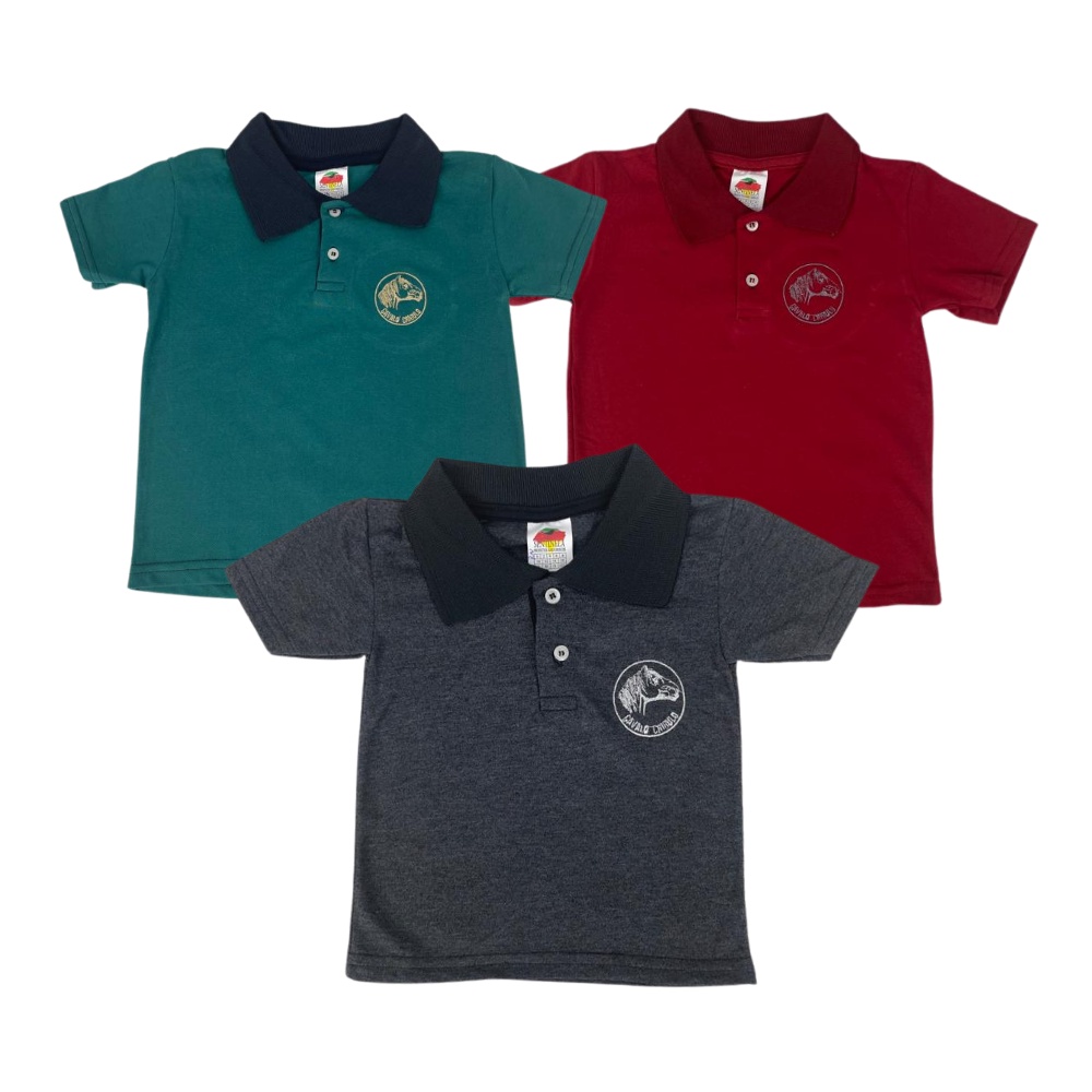 Camiseta Infantil Polo Cavalo Crioulo Sentinela Gaucho Para Crianca