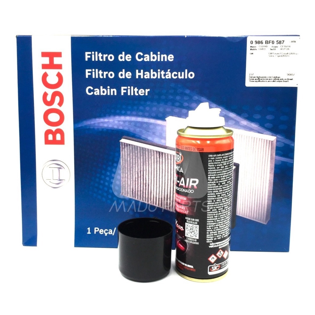 Filtro Ar Condicionado Cabine Cobalt Cruze Onix Prisma Sonic Joy Bosch