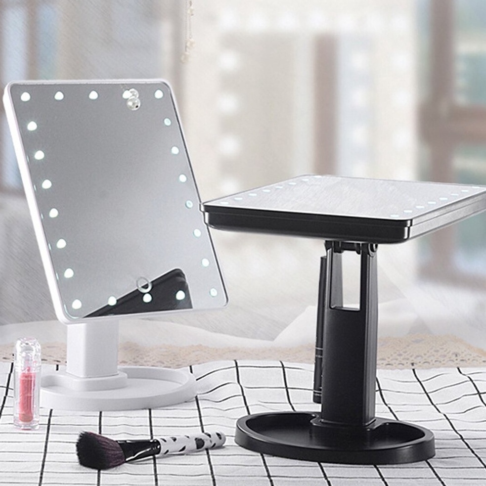 Espelho De Mesa Para Maquiagem Luzes Led Camarim Port Til