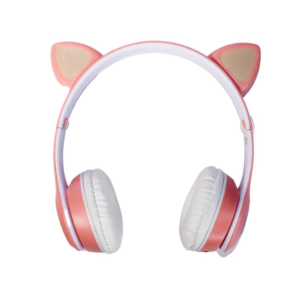 Fone De Ouvido Headfone Sem Fio Orelha De Gato Gatinho Cat