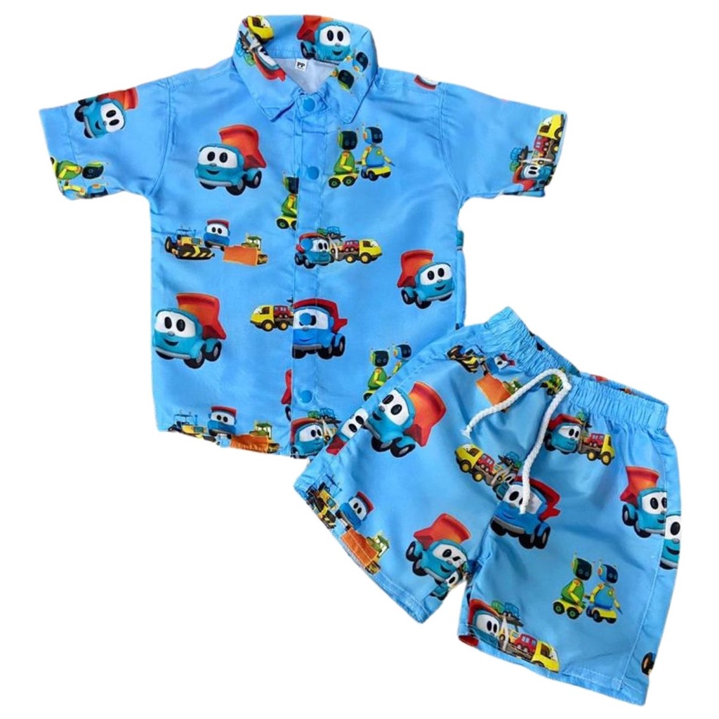 Conjunto Mauricinho Léo O Caminhão Camisa E Bermuda Shopee Brasil