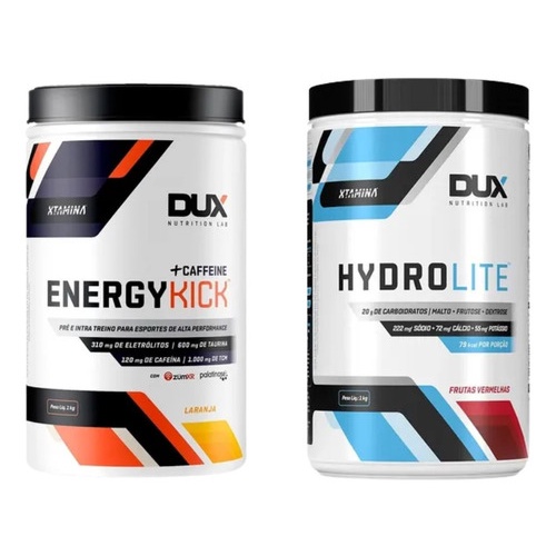 Kit Energy Kick Laranja Hydrolite Frutas Vermelhas Dux Nutrition