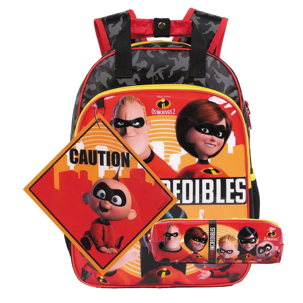 Mochila Os Incr Veis Oficial Team Incredibles Estojo Disney