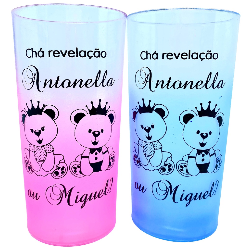 Copos Longdrink Ml Personalizados Ch De Beb Degrade Shopee Brasil