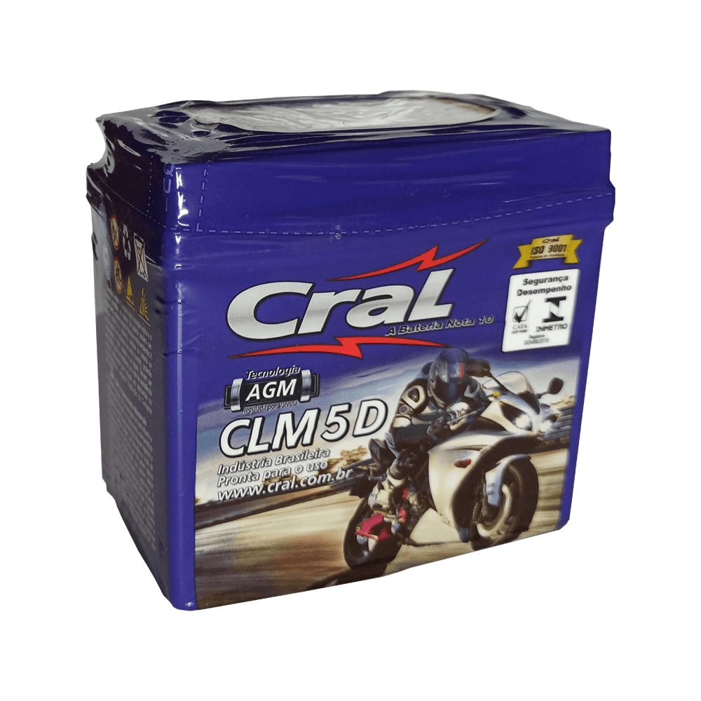 Bateria Cral Moto CLM 5 D 5 Ah YTX5L BS Shopee Brasil