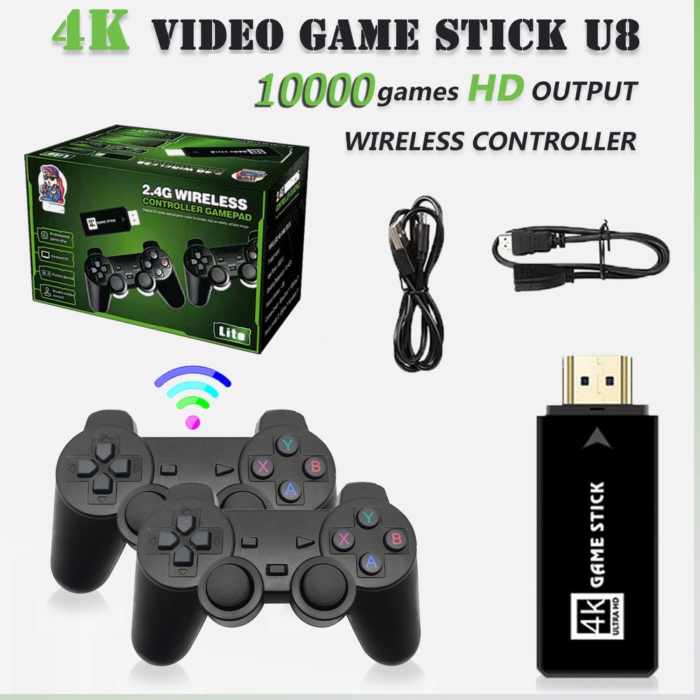 Video Game Stick K Hd Mil Controles Sem Fio Console Original