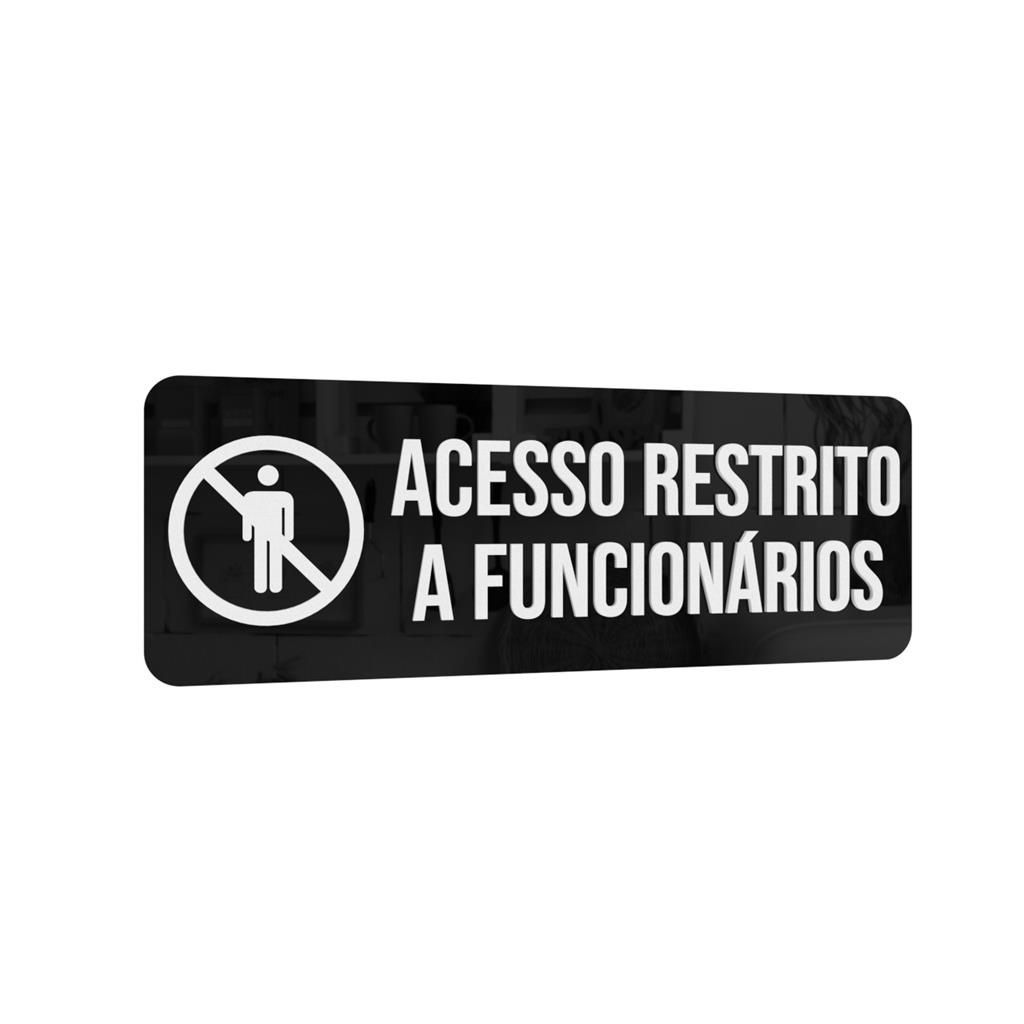 Placa Sinalizacao Acrilico Acesso Restrito A Funcionario Shopee Brasil