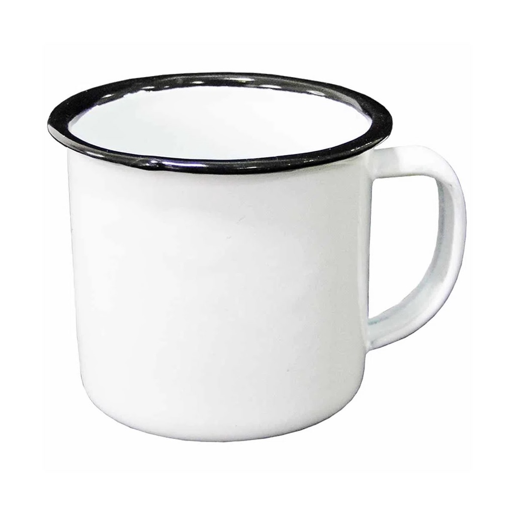 Caneca Esmaltada Tradicional Branca Ml Caf X Cara Shopee Brasil