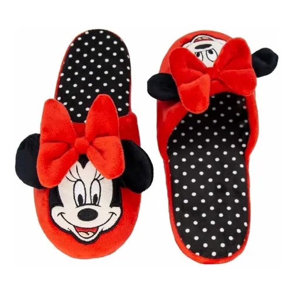 Chinelo Pantufa Minnie Mouse Risonha De Quarto Disney Shopee Brasil