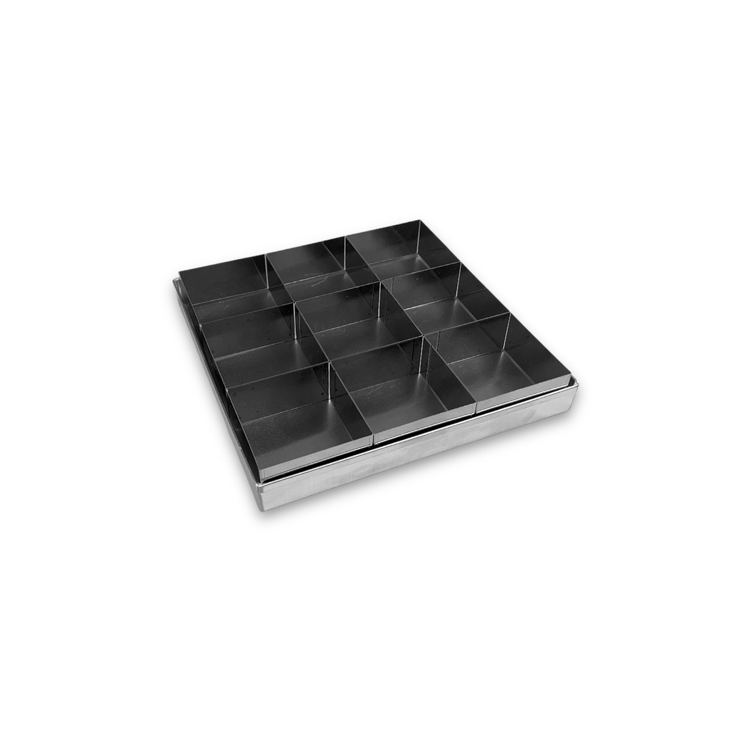 KIT FORMA DE BROWNIE E CORTADOR 8X8 INOX C 9 PEDAÇOS Shopee Brasil