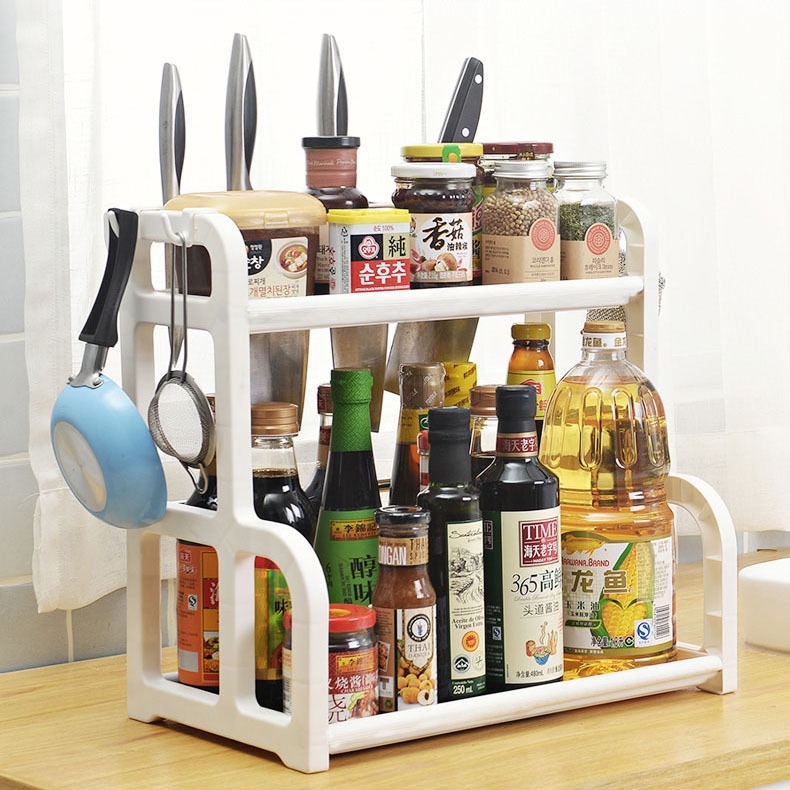 Organizador Rack De Cozinha Multiuso Ajustavel Branco Decoteam